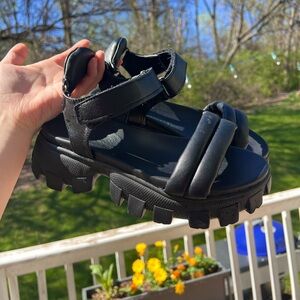 chunky strappy platform sandals